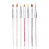 7pcs Nail Art Brush Set Nail Painting UV Gel Polish Extension Carving Liner Flower Drawing Pen