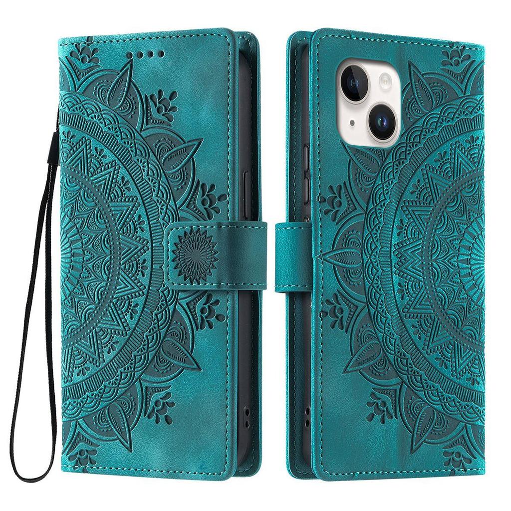 Чехол-книжка из PU-кожи с тиснением 'Мандала' для iPhone 13 Mini