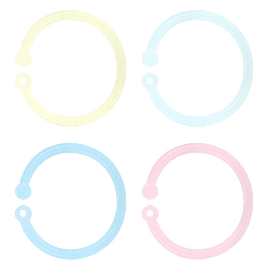 20 шт. Пластиковые кольца прозрачные гибкие свободные листы кольца для книг для школы домашнего офиса карты D