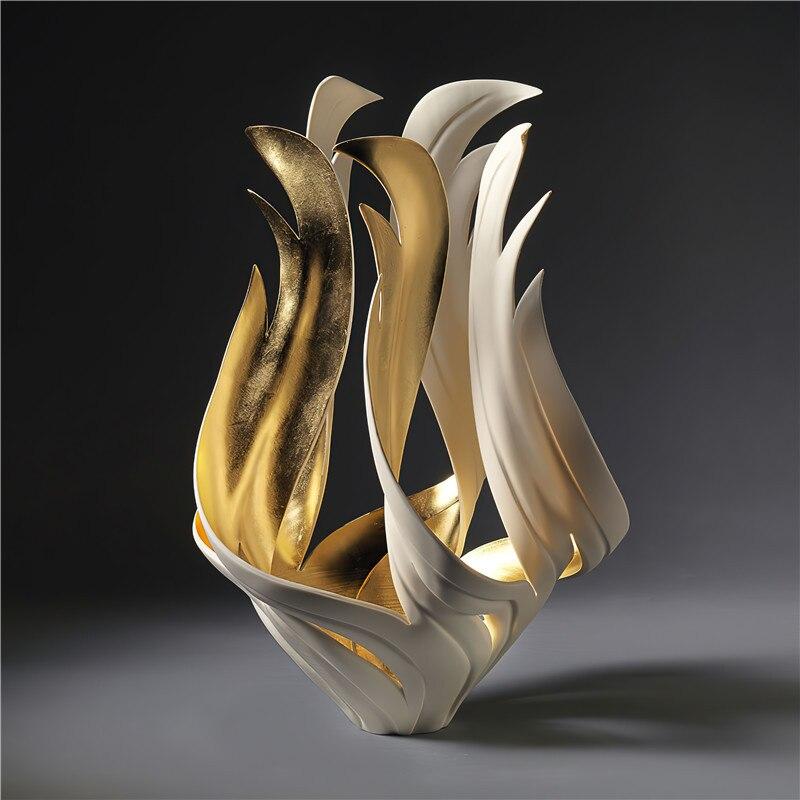 Three-dimensional Ceramic Gold Foil Abstract Art Living Room Light Luxury Decorative Painting Aesthetic Home Decoration Poster