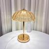Crystal LED Table Lamp USB Type C Dimmable Rechargebale or Non-rechargeable Creative Night Light for Bedroom Canteen Hotel