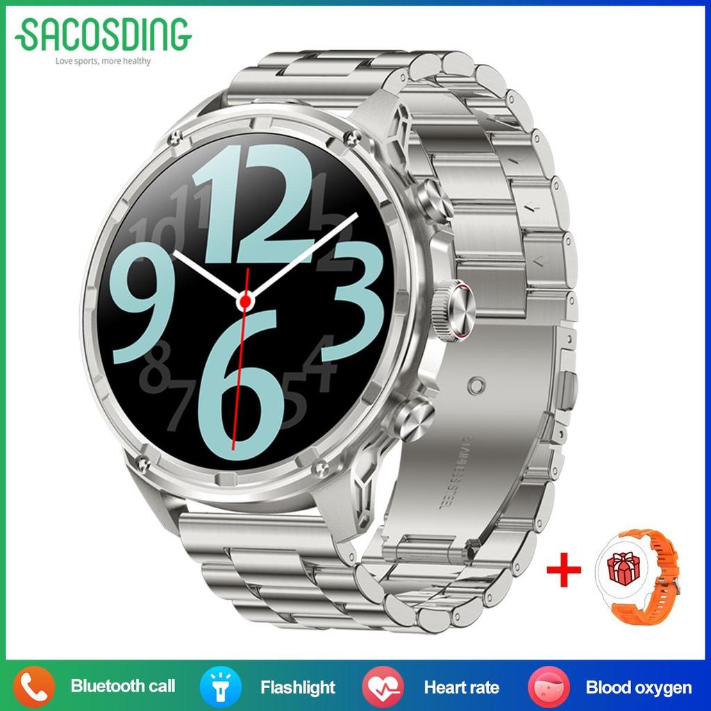 SACOSDING 1,85-дюймовые ультра HD умные часы с фонариком Bluetooth Call 710 мАч большой аккумулятор спортивный фитнес-трекер умные часы для Huawei Xiaomi