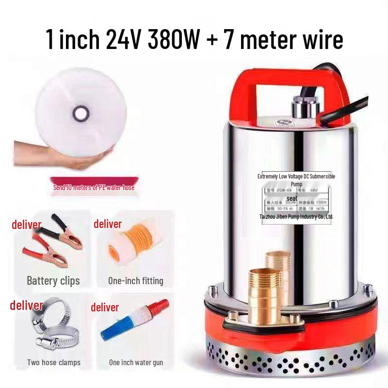 Погружной водяной насос постоянного тока для овощеводства и сельского хозяйства, совместимый с аккумулятором 12 В-60 В или электромобилем