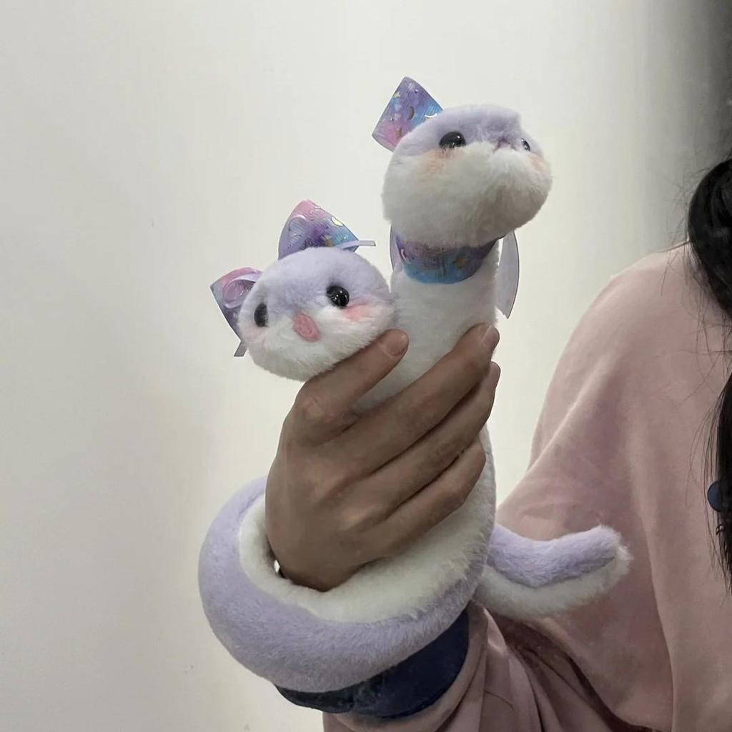 2025 год Змеи: Красочная плюшевая игрушка Двуглавая змея - Милый и забавный кулон-украшение