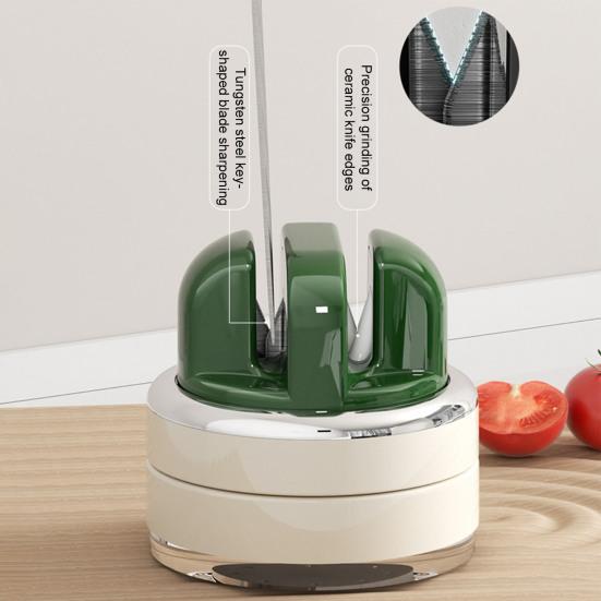 Точилка для ножей с присоской, вольфрамовая сталь и керамические точильные камни, портативная точилка для кухни, кемпинга, путешествий