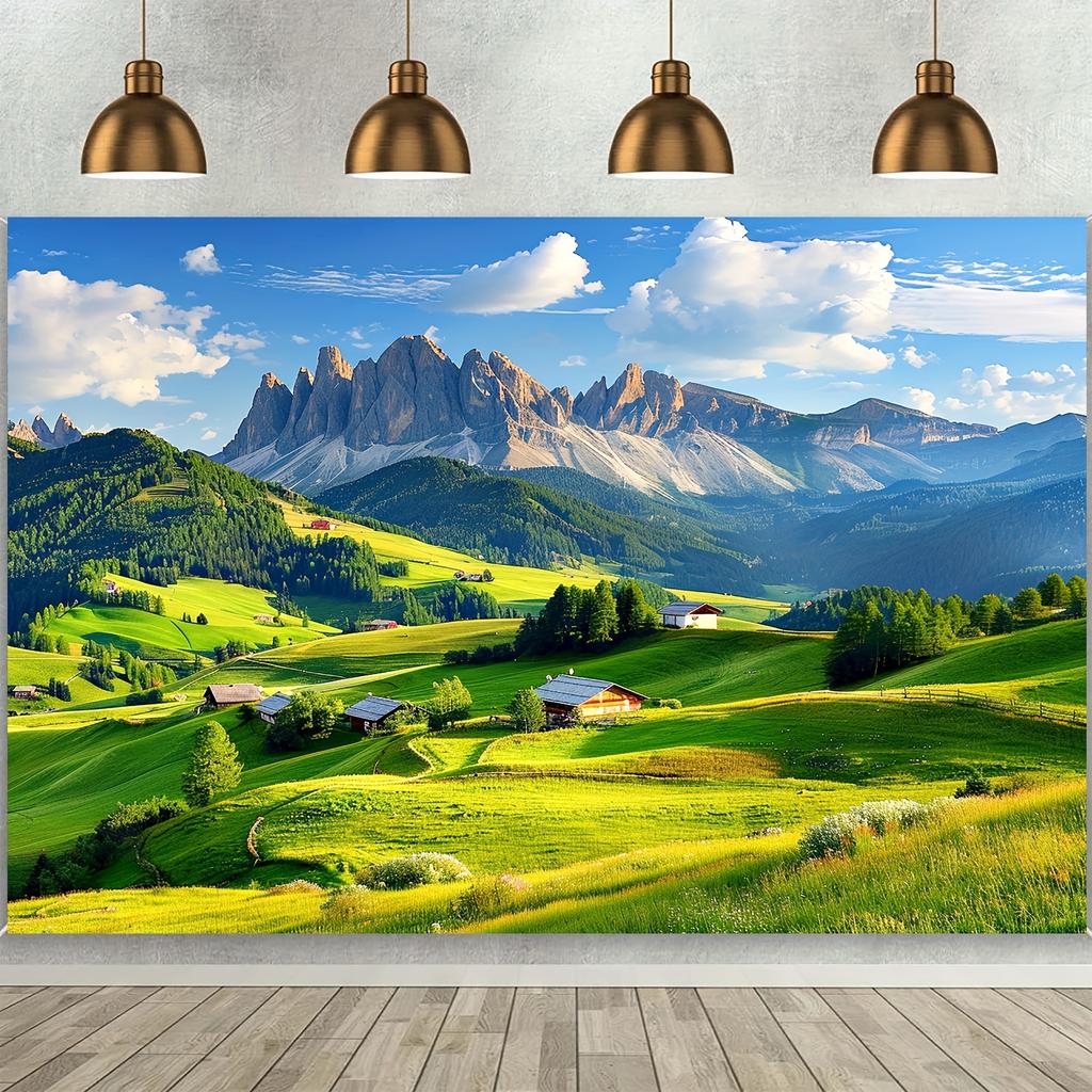 Multi functional polyester mountain tapestry - the perfect choice for living room, bedroom decoration, and party wall art
