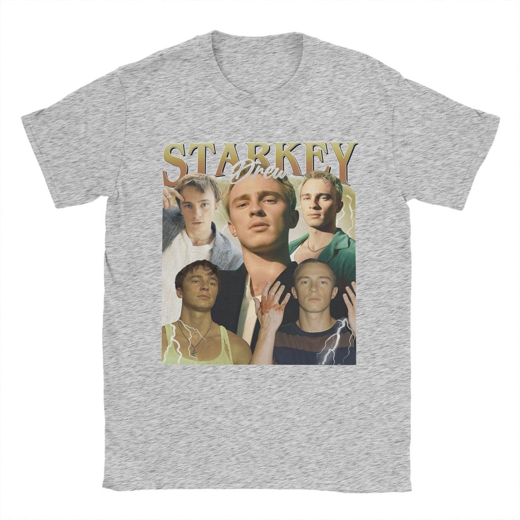 Винтажная футболка Drew Starkey Мужская Хлопковая Смешная Футболка С Круглым Вырезом Футболка С Коротким Рукавом Одежда С Принтом