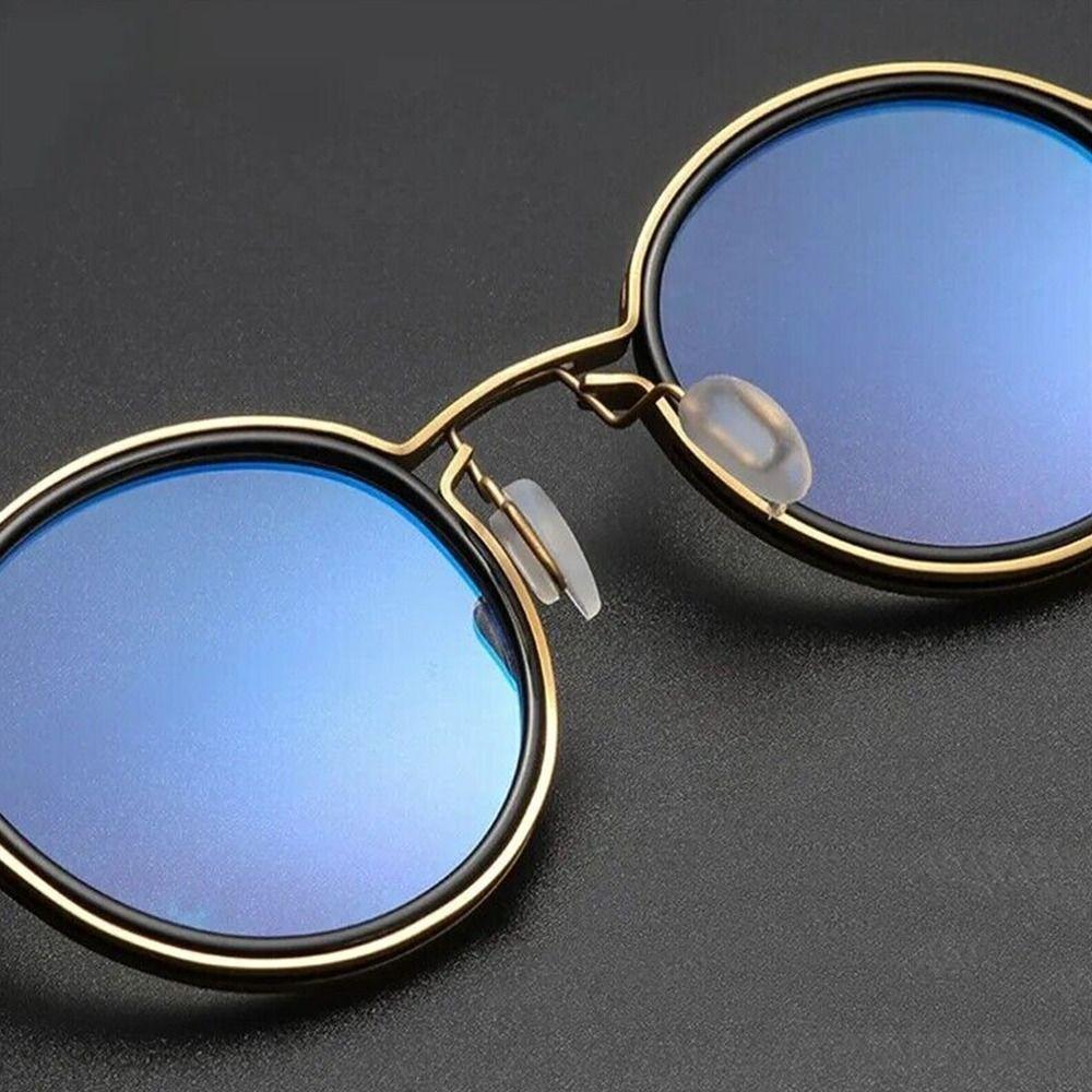 Metal Round Anti Blue Light Glasses Women Classic Oversized Eyeglasses Frames Transparent Computer Glasses Eyewear