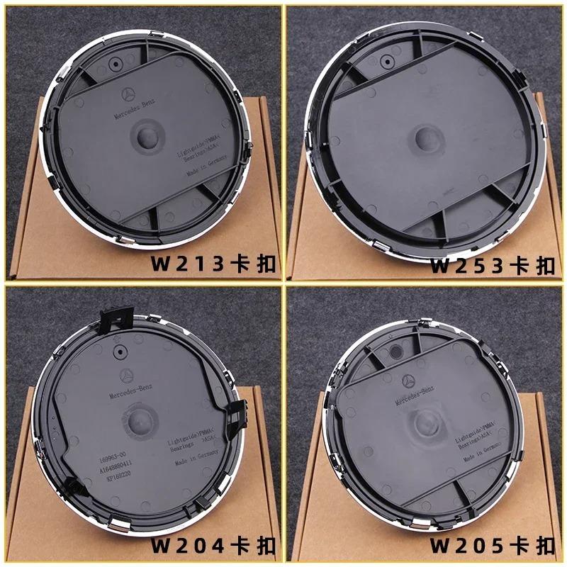 Car Front Grille Emblem Star Badge  Logo Chrome black Silver 3D Mirror Mercedes Benz W205 W204 W253 W213 W206 W166 gle VVVglc LU7
