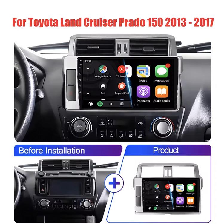 Android GPS-навигатор для Toyota Land Cruiser Prado с камерой заднего вида и поддержкой CarPlay