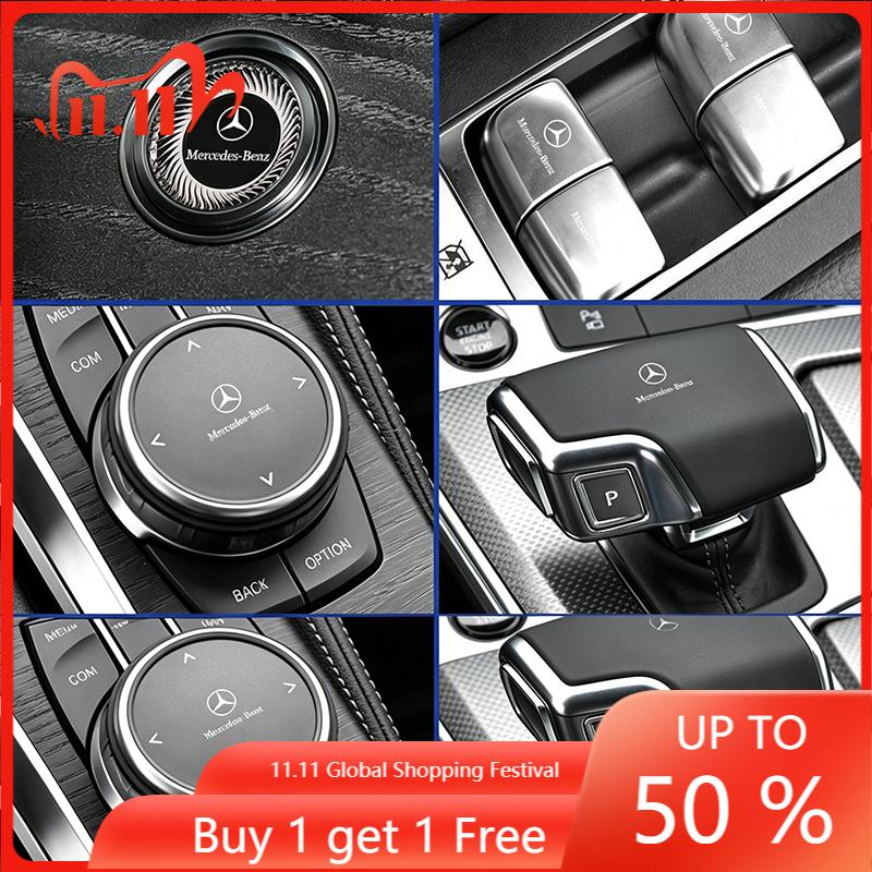 VRF2 2/5/10Pcs Car Interior Random Stickers Car Steering Wheel Emblem Styling For Mercedes Benz E260 E200 E300 W205 W212 W166 W176