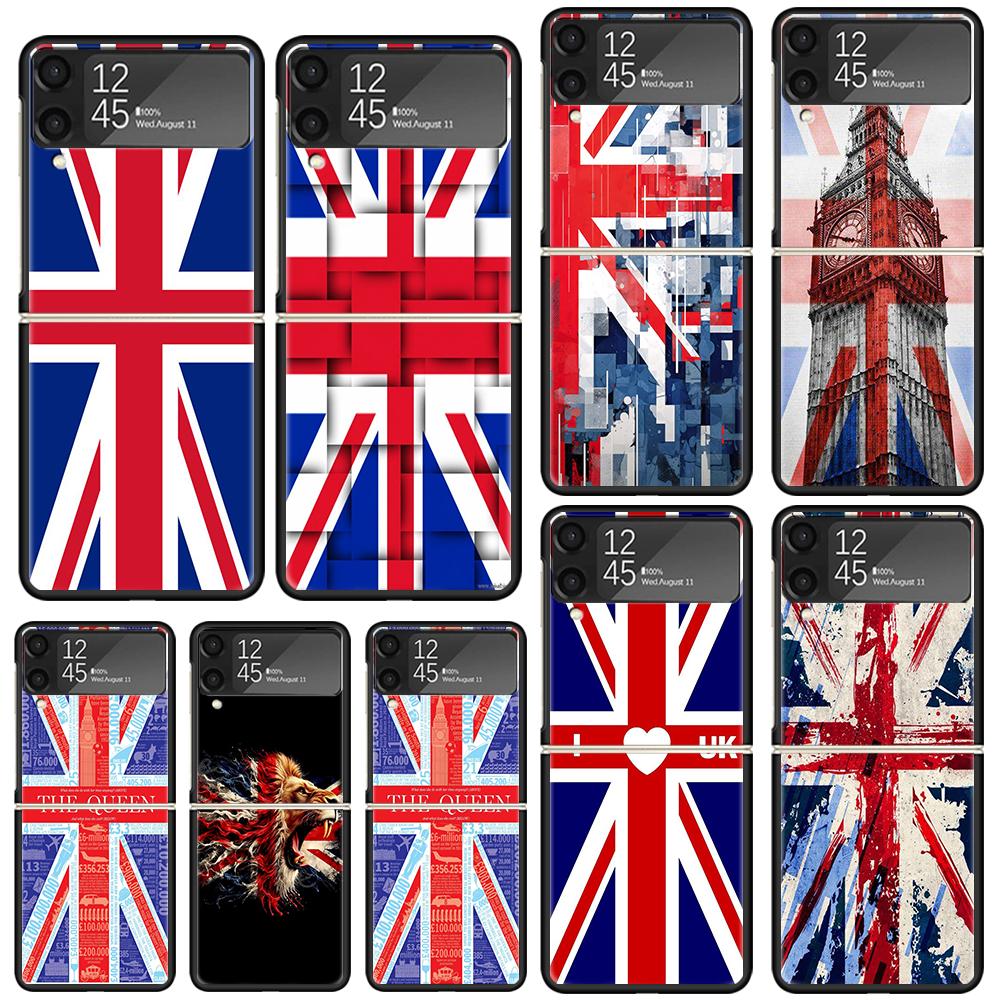 Чехол для телефона Union Jack Англия Флаг Великобритании Для Samsung Galaxy Z Flip 7 Flip7 Zflip 6 Flip6 5 Flip5 4 Flip4 3 Flip3 5G Fundas Черный Co
