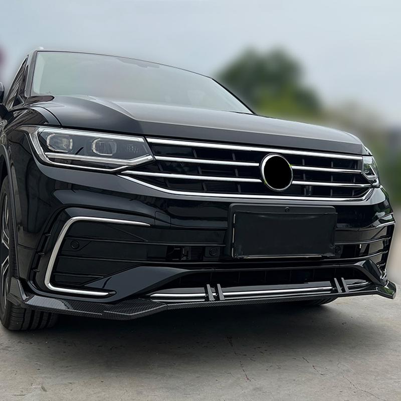 Передний сплиттер-губа для бампера автомобиля для Volkswagen Tiguan MK2 R Line Facelift 2020 2021 2022 2023 Спойлер-канард Диффузор Комплекты обвеса