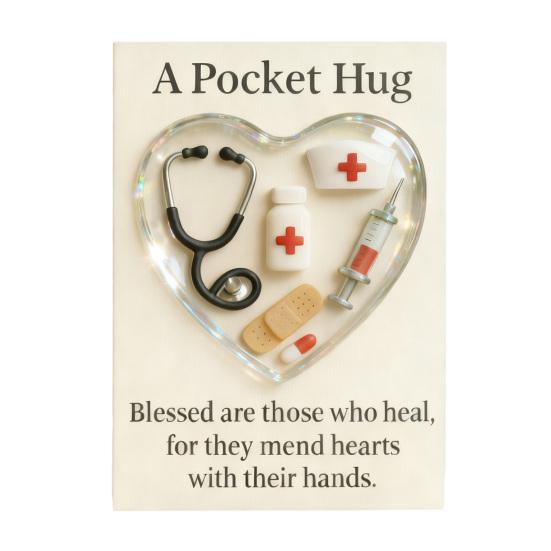 Pocket Hug Token for Hairstylists Heart Shaped Acrylic Keepsake with Mini Hair Tools Stylist Appreciation Gifts