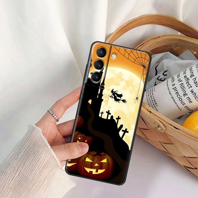 Чехол для телефона «Призрачный летучая мышь, тыква, Хэллоуин» для Samsung Galaxy S22 S21 S20 Fe 5G S7 S8 S9 S10e Plus, ультрамягкий силиконовый чехол Fundas