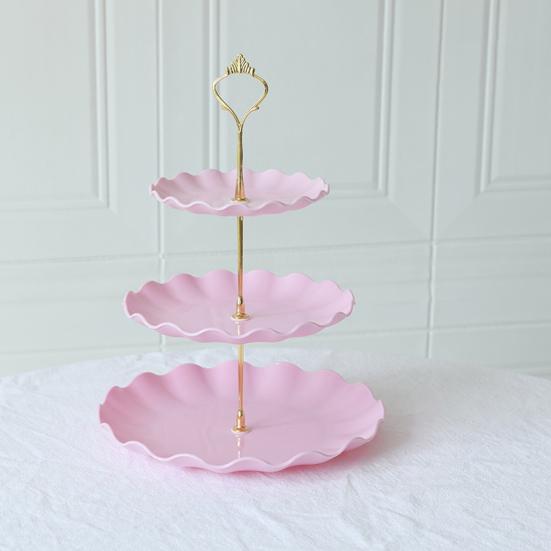 3-х уровневая башня-стенд для кексов, стойка для демонстрации десертов, не содержит бисфенол А, большая вместимость, простая сборка, многоуровневый поднос для сервировки тортов, принадлежности для вечеринок