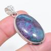 Natural Ruby Fuchsite Gemstone 925 Sterling Silver Jewelry Pendant 1.97" b3D74