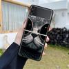 Роскошный чехол для Samsung Galaxy Z Flip 4 3 5G, черный ПК, жесткие чехлы для телефонов, модная задняя крышка ZFlip Funda, милый Aniaml Cat Shell Sac