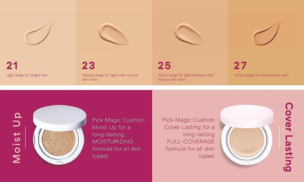 Чехол для подушки Missha Magic Cushion Lasting 2018 Upgraded Magic Cushion ( 21) - SPF50 + PA +++, ( 21)