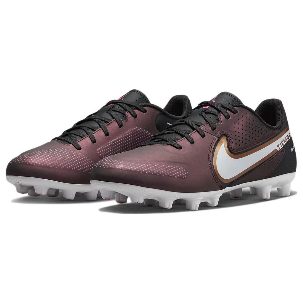 Nike Tiempo Legend 9 School Hg Бутсы для твердого грунта Противоскользящие Прочные Футбольные бутсы Мужские Футбольные бутсы Черно-коричневые DR5973-510