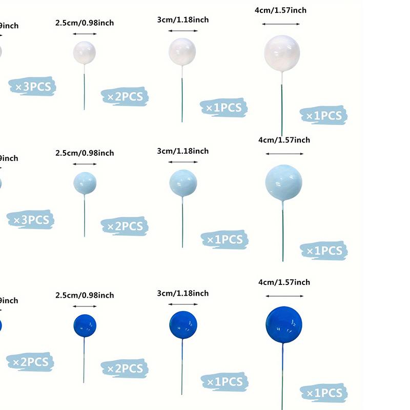 20 шт./уп. 4 см Шарики Топперы для торта Украшения Мини-шарики Палочки для топперов для торта Золотые шарики Пики для торта Шарики для топпера для торта Декор для торта