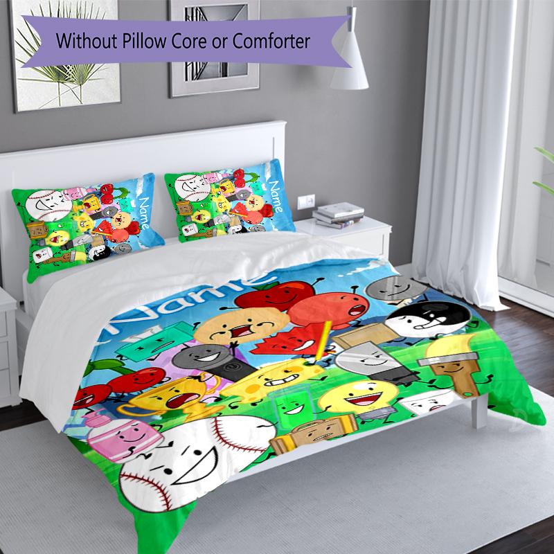3pcs Custom Name nanimate Insanity Bedding Set,Includes 1 Duvet Cover and 2 Pillowcases,All-season Bedroom Decor