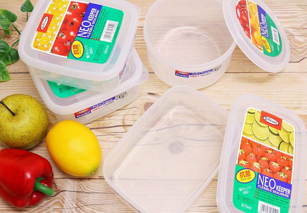 Iwasaki Kogyo антибактериальный контейнер для хранения продуктов питания NEO Keeper S прозрачный 360 мл набор из 5 шт. LSX361