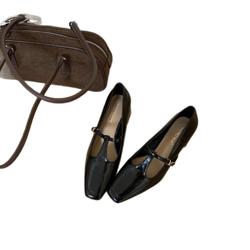 French Gentle Single Shoes Female 2025 Spring New Mary Jane Thick Heel Evening Shoes with Skirt Fairy Style Grandma Shoes Tide