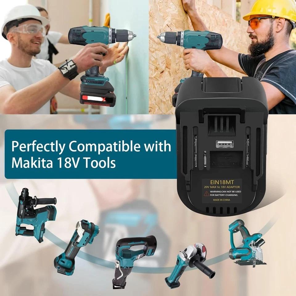 EIN18MT Battery Adapter For Einhell 18V Convert To For Makita 18V Converter With USB For Makita 18V Electric Tool BAT618 BAT609G