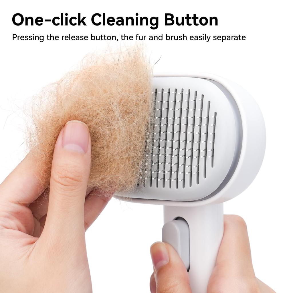 Aumuca Pet Brush Push Cat Dog Cat Dog Hair Removal Massage Slicker Brushing Pill Removal For Dogs and For Short Long Brush Fully BabyPets JP Warranty