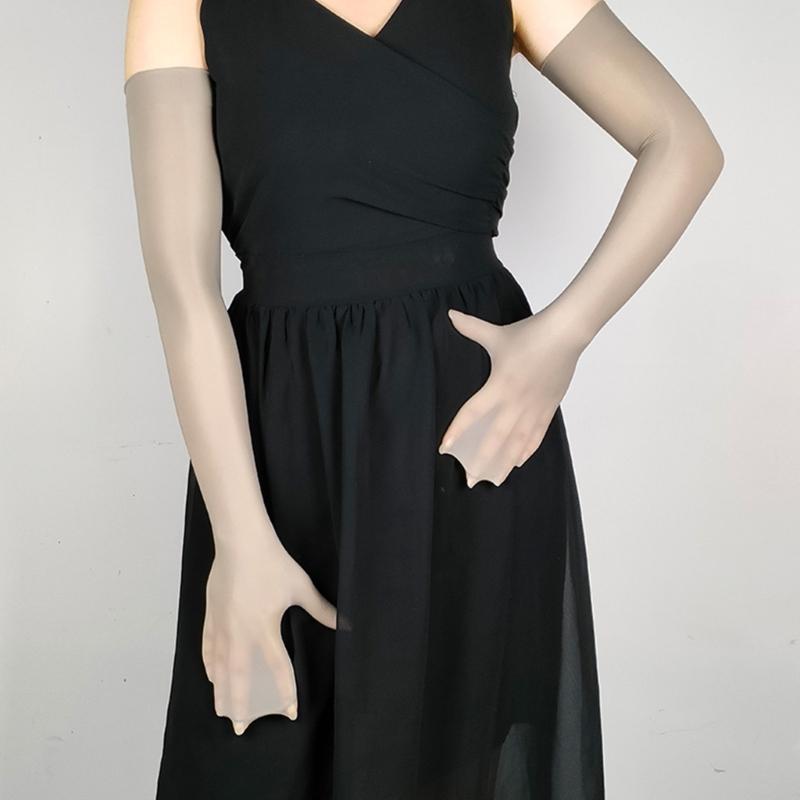 Ультратонкие перчатки для женщин и девочек для тематической вечеринки, удобные в носке, эластичные тюлевые длинные перчатки для ночного клуба, летние