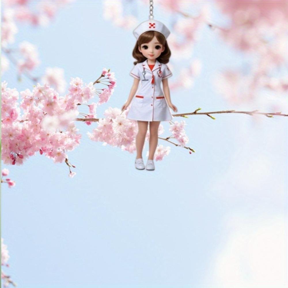 Элегантный и красивый акриловый брелок для ключей «Медсестра» - брелок в виде медицинской униформы медсестры для дня медсестер, кулон, подарочные сувениры для друзей