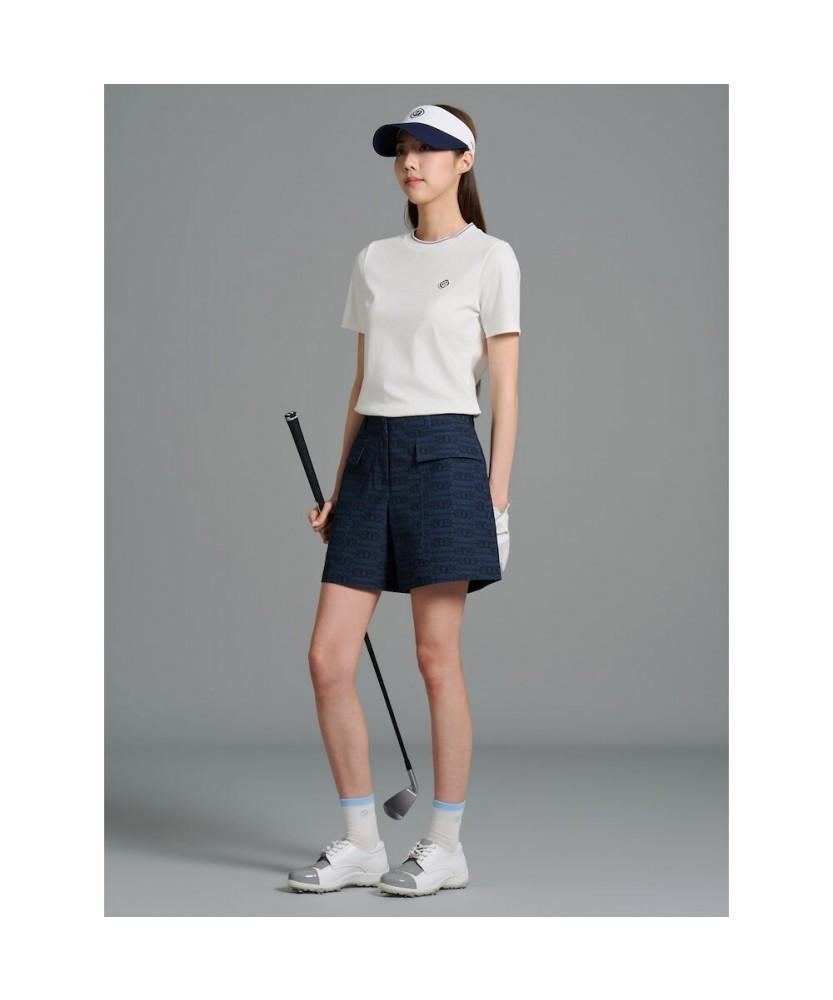 BEANPOLE GOLF Women'S Chain Pattern Half-Length Shorts - Navy