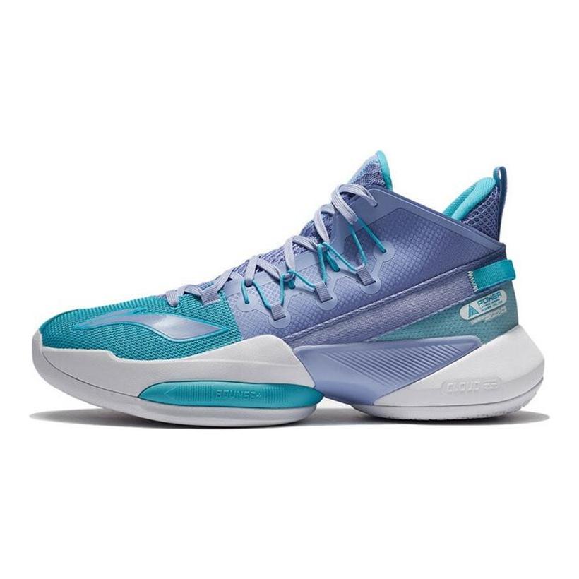Li Ning Air Strike 8 V2 Амортизация Упругость Амортизация Упругость Средняя высота Производительность Баскетбольные кроссовки Мужские Фиолетовый ABPS001-4