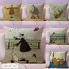 Модная Наволочка Sam Toft из Натурального Льна Двусторонняя Печать Декоративная Наволочка для Дивана Декор Дома Подарок