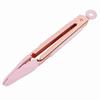 1Pc Stainless Steel BBQ Tongs Non Stick Meat Clip Clamp with Hanging Hole(Pink)