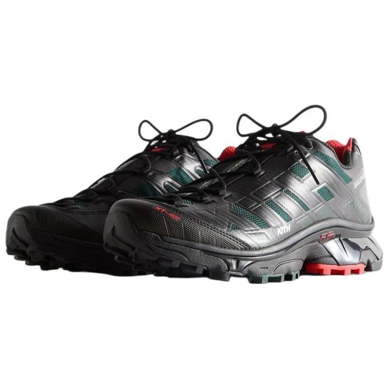 KITH x SALOMON XT Voyager Низкие повседневные кроссовки для города и бега Унисекс Черные Зеленые Кроссовки 477723