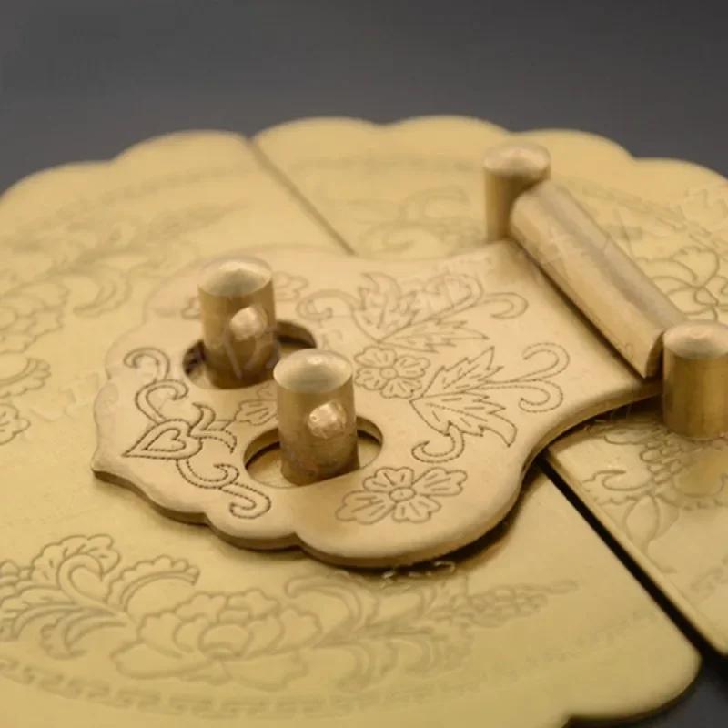 Ретро антикварный латунный замок пряжка шкатулка для мебели пряжка для ювелирных изделий сундук шкатулка из чистой меди пряжка для чемодана клип застежка защелка застежка