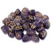 Amethyst Rune Stones Set, 25 Pieces In Pouch