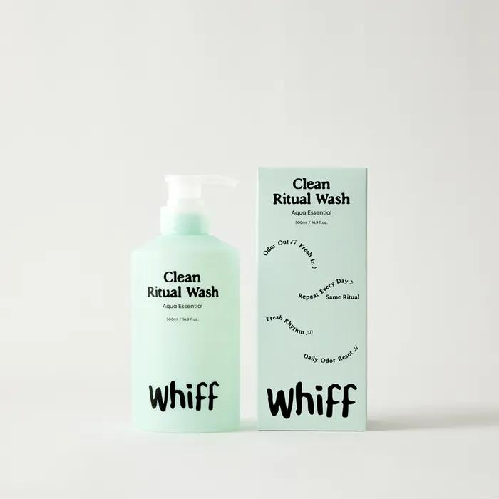 Wiff Clean Ritual Wash Deodorizing Body Wash Aqua Essential 500ml