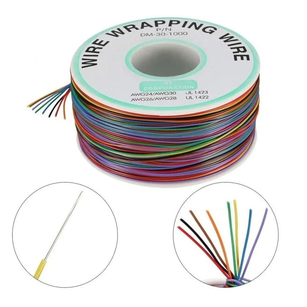 8 Colors Circuit Board Flying Wire Tin Plated Copper PCB Wrapping Wire Cable for Aviation 30AWG