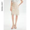 LANCY High-Waisted Vintage Lace Straight Skirt