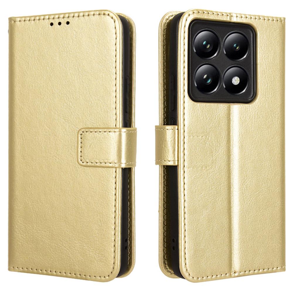 Чехол для Xiaomi 14T Pro, чехол-бумажник из ПУ-кожи с текстурой Crazy Horse