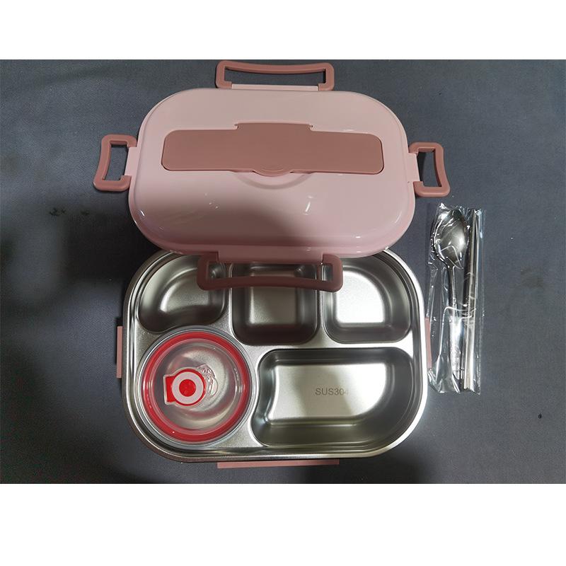 Food Storage Container Dinnerware Stainless Steel Lunch Box Portable Bento Box Food Storage Student