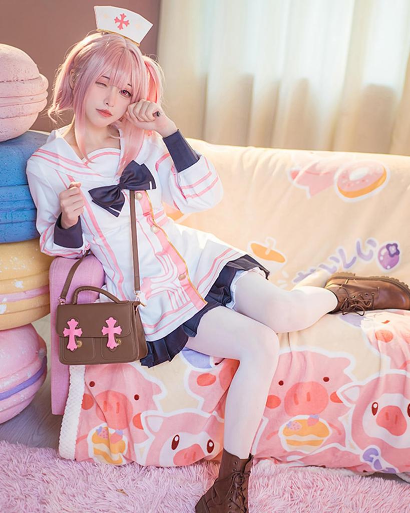 Blue Archive Серина Вашими Косплей Хэллоуин Синяя ака Медсестра [milky time]