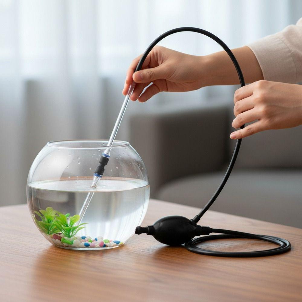 Manual Aquarium Water Changer Siphon Pump Efficient Fish Tank Cleaner Ecosystem Tank