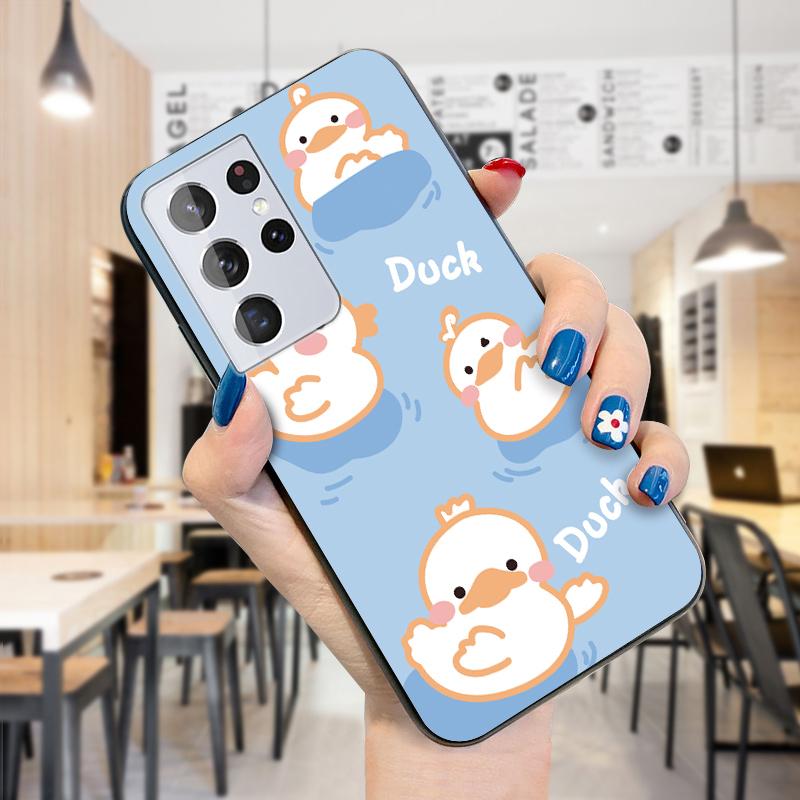 Чехол для телефона с изображением утки и девушки из мультфильма, противоударный чехол для телефона для девочек и мальчиков