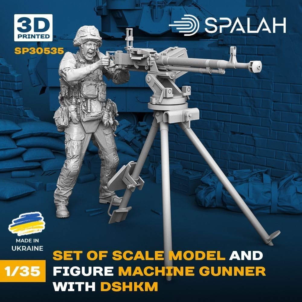 Солдат Спецназа с Пулеметом ДШК Набор для 3D-печати SPU30535 1/35 12.7мм