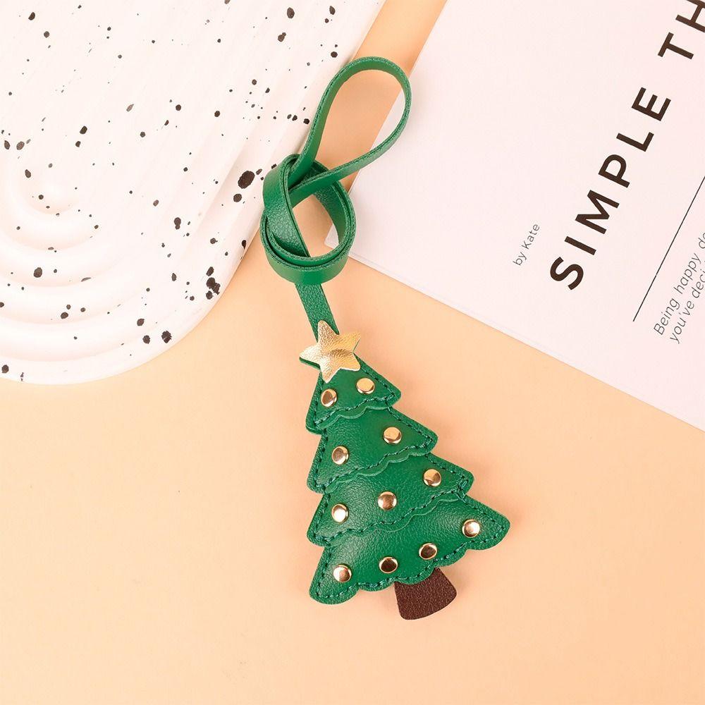 Cartoon Christmas Bag Charm Snowman Pu Bag Pendant Cute Christmas Hanging Ornament Men