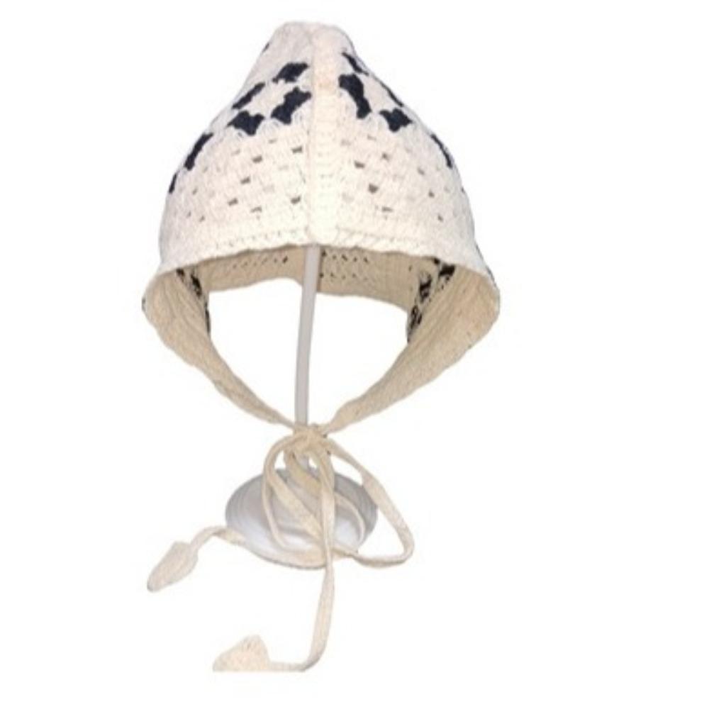 Ретро-шапки-пучки, вязаная вручную шерстяная шапка, милая шапка Баотоу для улицы